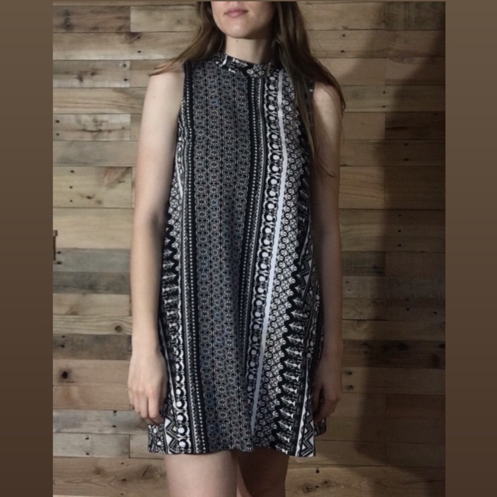 Black & White Patterned Dress